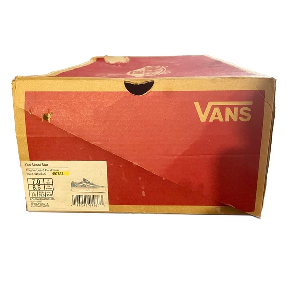 VANS: Old School Stac-Checkerboard Floral Blue/Pink - Picture 8 of 8